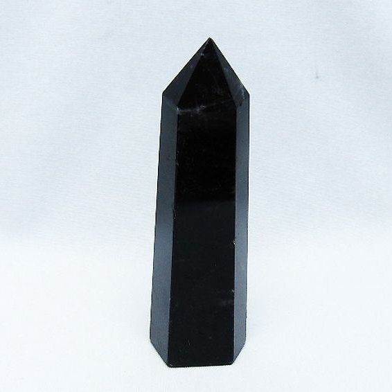 モリオン 純天然 黒水晶 六角柱 [t401-4784]