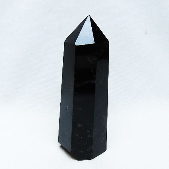 モリオン 純天然 黒水晶 六角柱 [t401-4786]