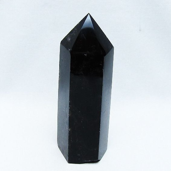 モリオン 純天然 黒水晶 六角柱 [t401-4788]