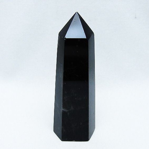 モリオン 純天然 黒水晶 六角柱 [t401-4792]