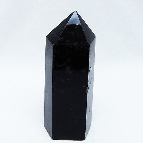 モリオン 純天然 黒水晶 六角柱 [t401-4798]