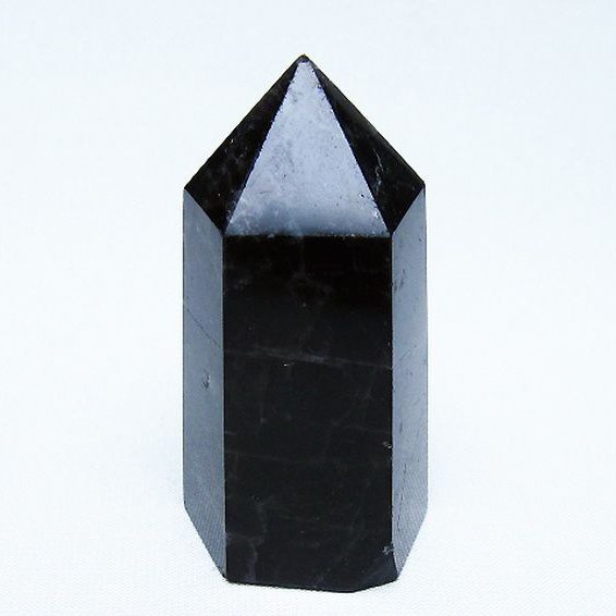 モリオン 純天然 黒水晶 六角柱 [t401-4872]