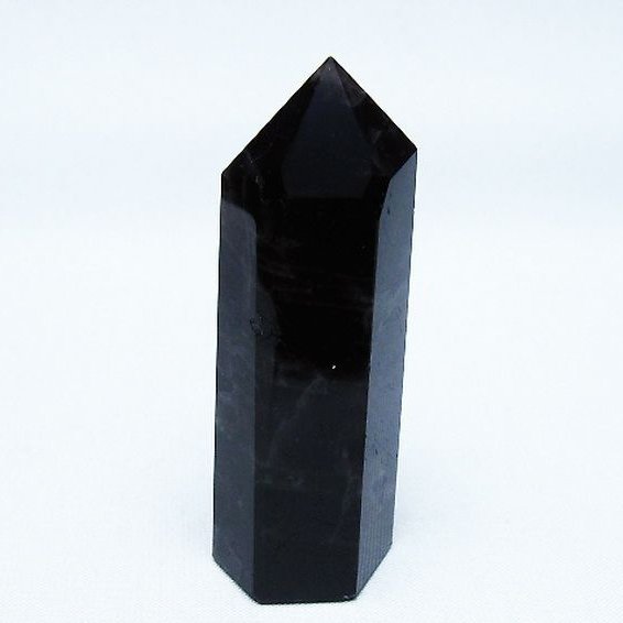 モリオン 純天然 黒水晶 六角柱 [t401-4894]