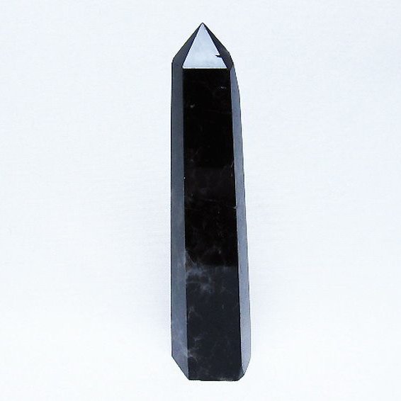 モリオン 純天然 黒水晶 六角柱 [t401-4957]