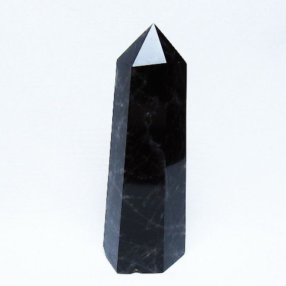 モリオン 純天然 黒水晶 六角柱 [t401-4959]