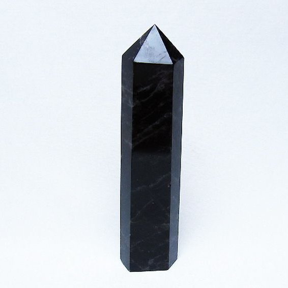 モリオン 純天然 黒水晶 六角柱 [t401-4963]