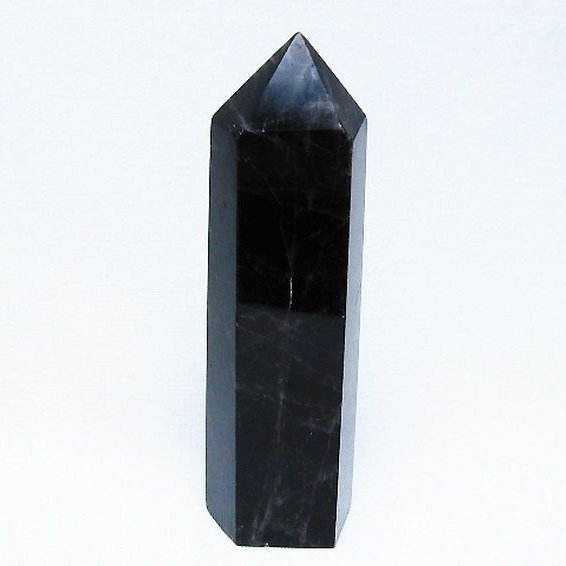 モリオン 純天然 黒水晶 六角柱 [t401-4968]