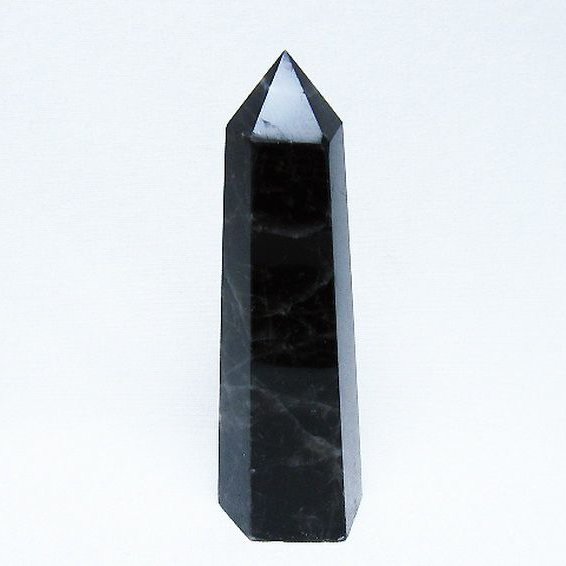 モリオン 純天然 黒水晶 六角柱 [t401-4969]