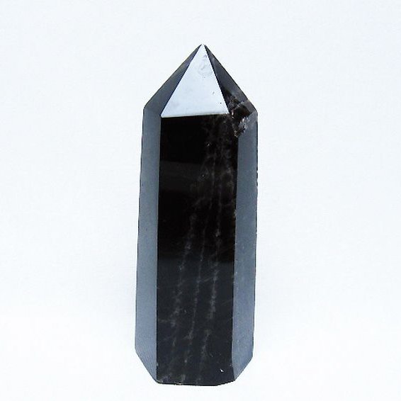 モリオン 純天然 黒水晶 六角柱 [t401-4970]