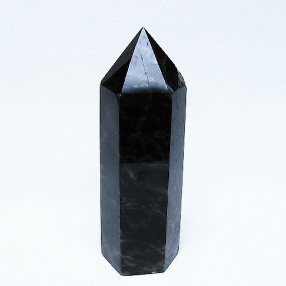 モリオン 純天然 黒水晶 六角柱 [t401-4981]