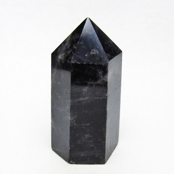 モリオン 純天然 黒水晶 六角柱 [t401-5121]