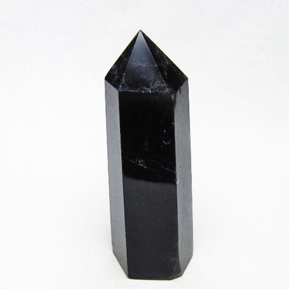 モリオン 純天然 黒水晶 六角柱 [t401-5124]