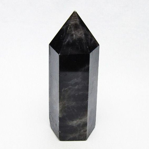 モリオン 純天然 黒水晶 六角柱 [t401-5126]