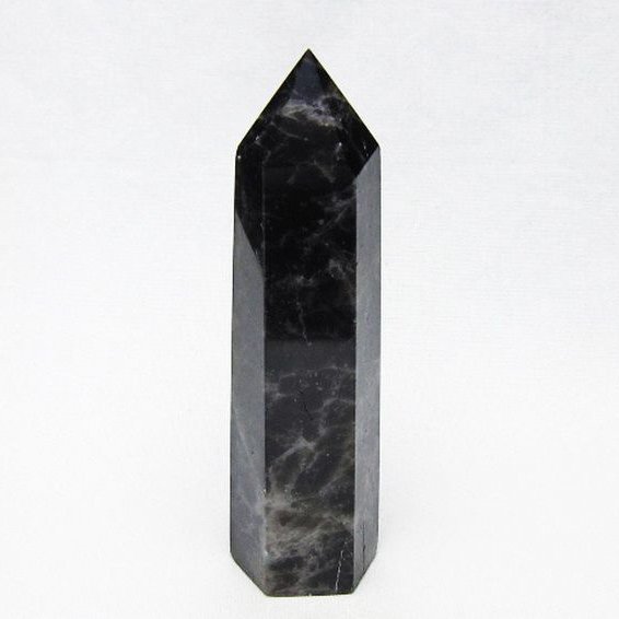 モリオン 純天然 黒水晶 六角柱 [t401-5130]