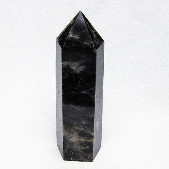 モリオン 純天然 黒水晶 六角柱 [t401-5132]