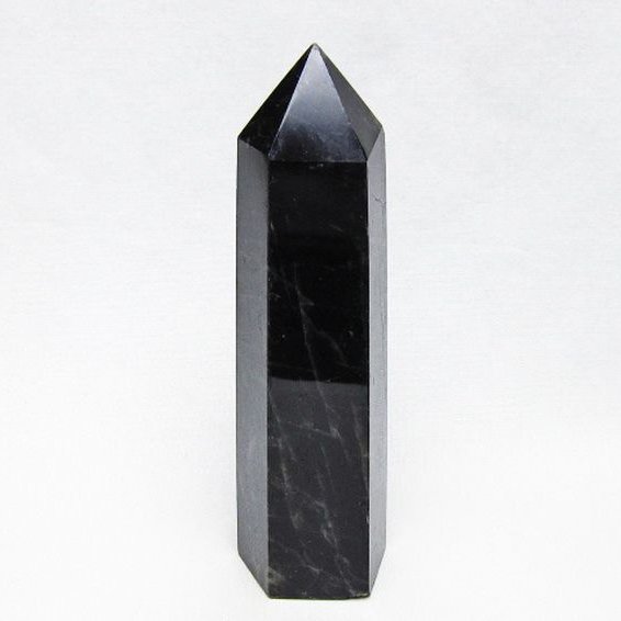 モリオン 純天然 黒水晶 六角柱 [t401-5138]