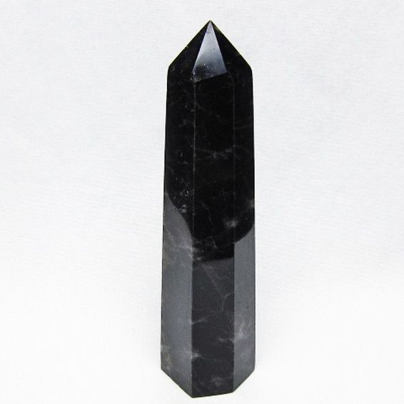 モリオン 純天然 黒水晶 六角柱 [t401-5145]