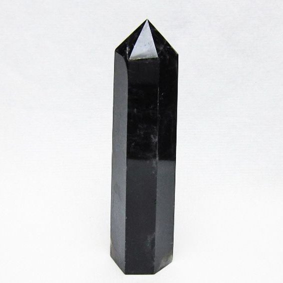 モリオン 純天然 黒水晶 六角柱 [t401-5148]