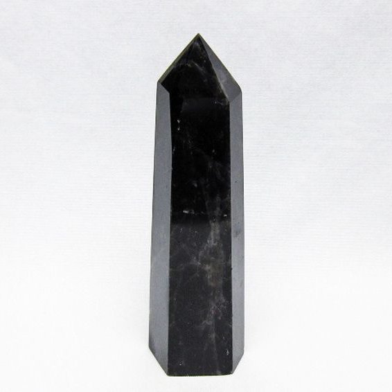 モリオン 純天然 黒水晶 六角柱 [t401-5154]
