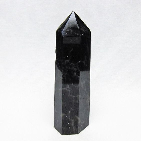 モリオン 純天然 黒水晶 六角柱 [t401-5157]