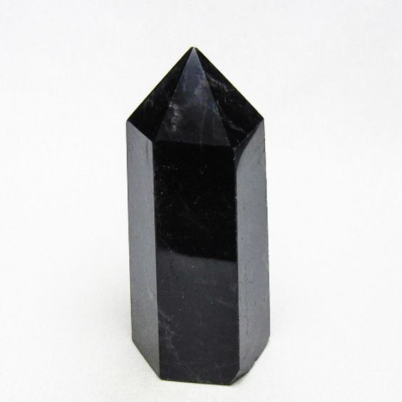 モリオン 純天然 黒水晶 六角柱 [t401-5165]