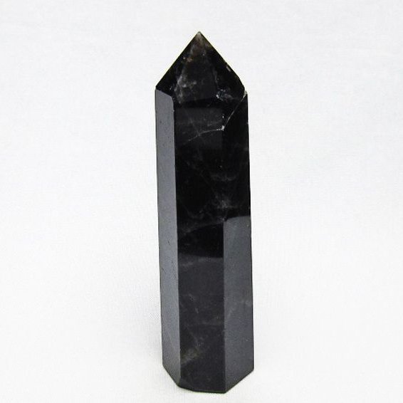 モリオン 純天然 黒水晶 六角柱 [t401-5169]