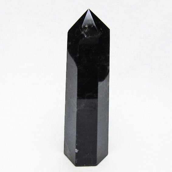 モリオン 純天然 黒水晶 六角柱 [t401-5172]