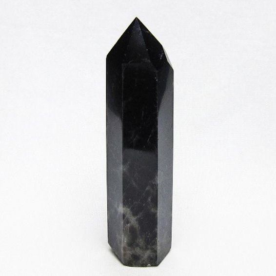 モリオン 純天然 黒水晶 六角柱 [t401-5173]