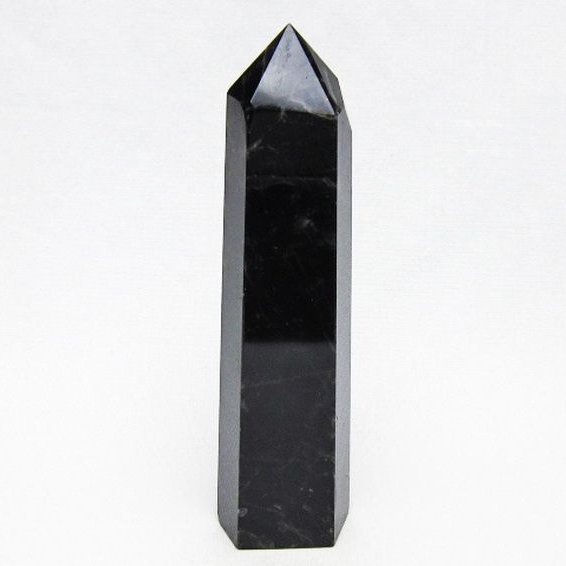 モリオン 純天然 黒水晶 六角柱 [t401-5179]
