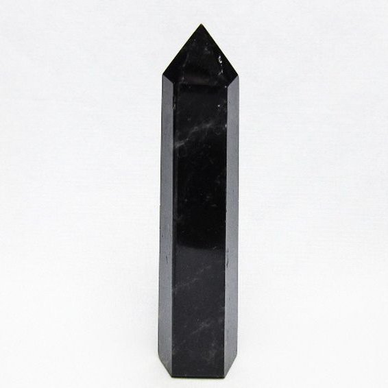 モリオン 純天然 黒水晶 六角柱 [t401-5182]