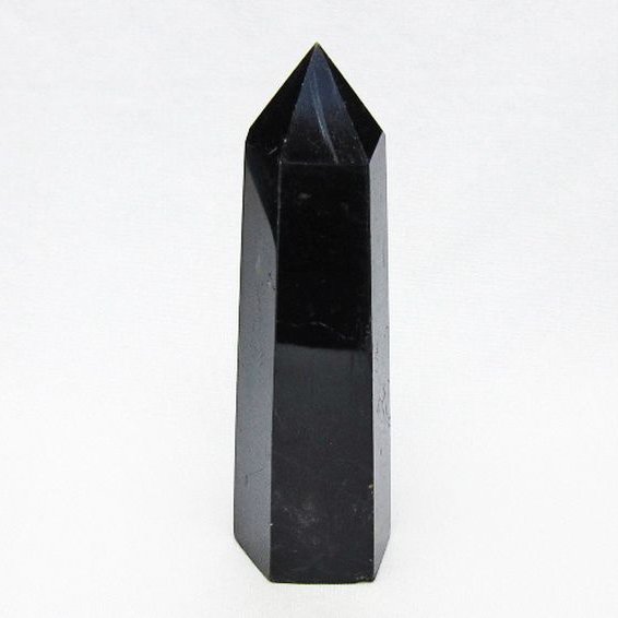 モリオン 純天然 黒水晶 六角柱 [t401-5183]
