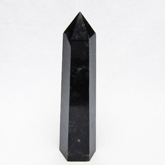 モリオン 純天然 黒水晶 六角柱 [t401-5184]