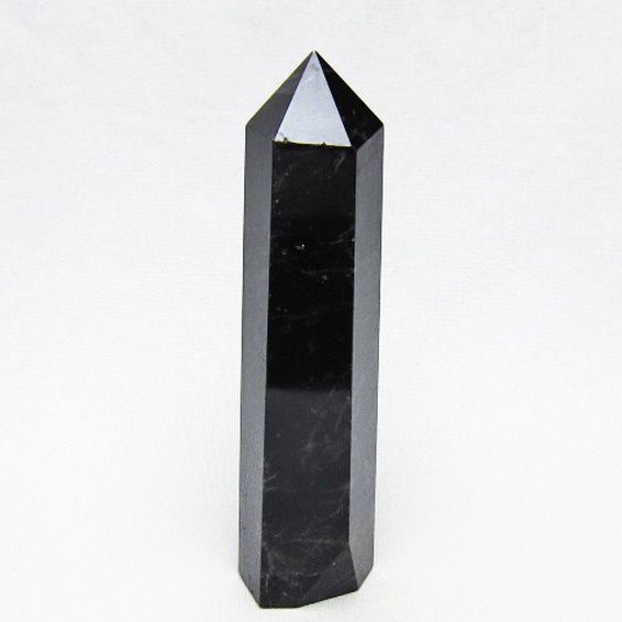 モリオン 純天然 黒水晶 六角柱 [t401-5186]
