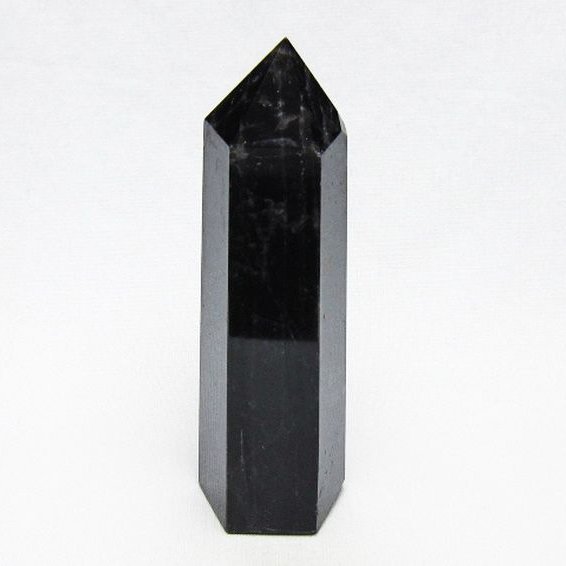 モリオン 純天然 黒水晶 六角柱 [t401-5187]