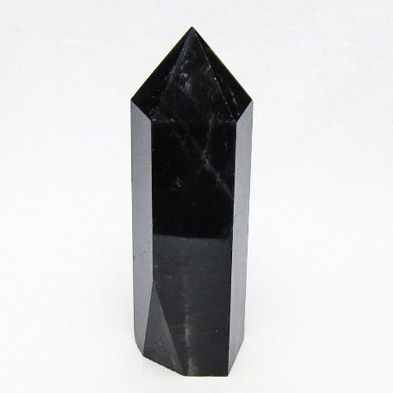 モリオン 純天然 黒水晶 六角柱 [t401-5188]