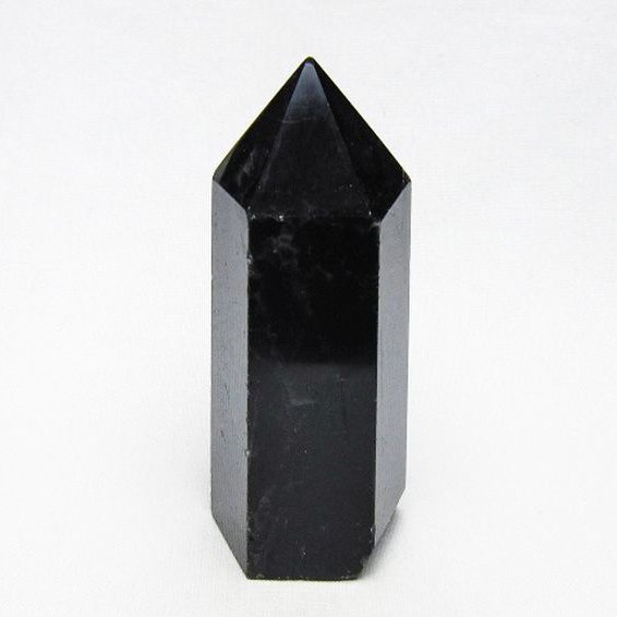 モリオン 純天然 黒水晶 六角柱 [t401-5194]