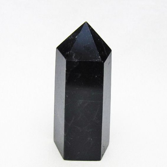 モリオン 純天然 黒水晶 六角柱 [t401-5196]