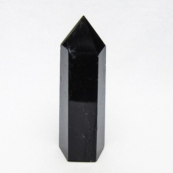 モリオン 純天然 黒水晶 六角柱 [t401-5198]