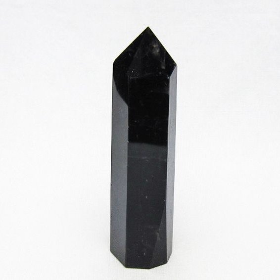 モリオン 純天然 黒水晶 六角柱 [t401-5203]