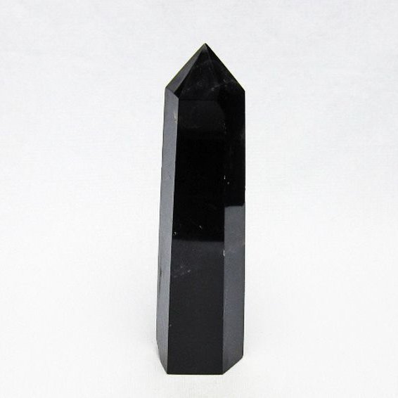 モリオン 純天然 黒水晶 六角柱 [t401-5204]