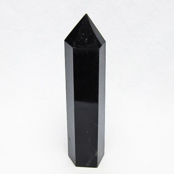 モリオン 純天然 黒水晶 六角柱 [t401-5205]