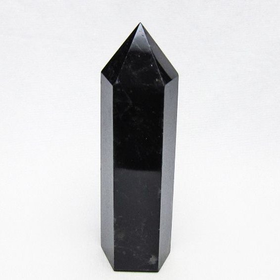 モリオン 純天然 黒水晶 六角柱 [t401-5206]
