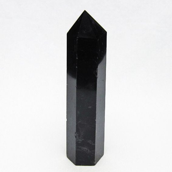 モリオン 純天然 黒水晶 六角柱 [t401-5207]