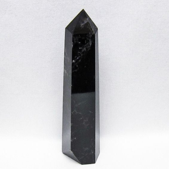 モリオン 純天然 黒水晶 六角柱 [t401-5212]