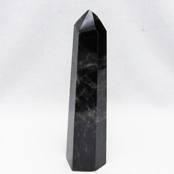 モリオン 純天然 黒水晶 六角柱 [t401-5280]
