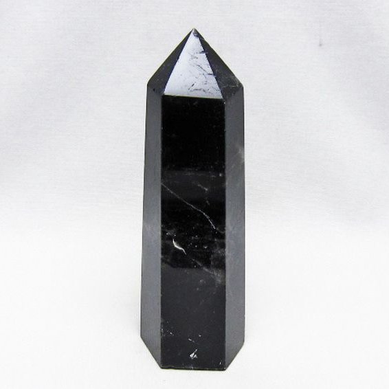モリオン 純天然 黒水晶 六角柱 [t401-5284]