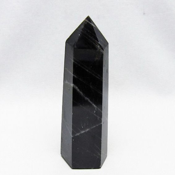モリオン 純天然 黒水晶 六角柱 [t401-5285]
