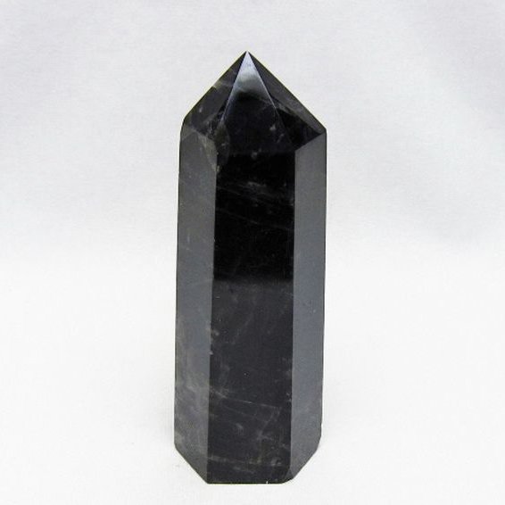 モリオン 純天然 黒水晶 六角柱 [t401-5296]