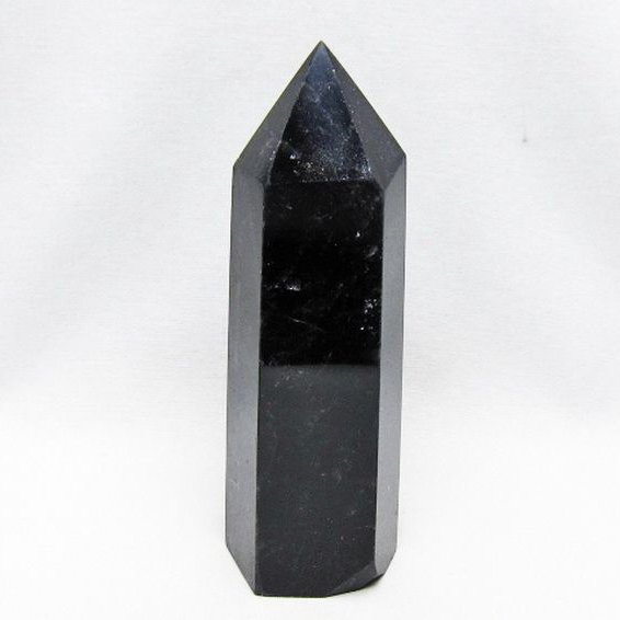 モリオン 純天然 黒水晶 六角柱 [t401-5318]
