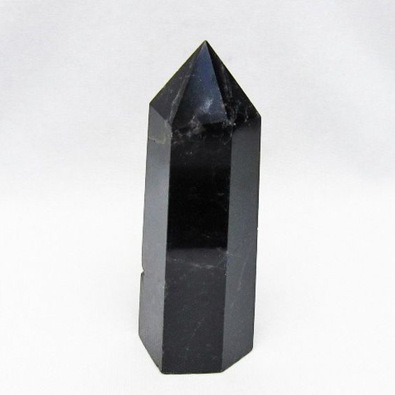 モリオン 純天然 黒水晶 六角柱 [t401-5329]